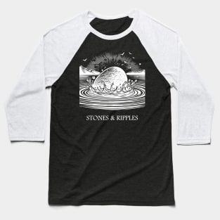 Stones & Ripples Stone Skipping Skimming Baseball T-Shirt